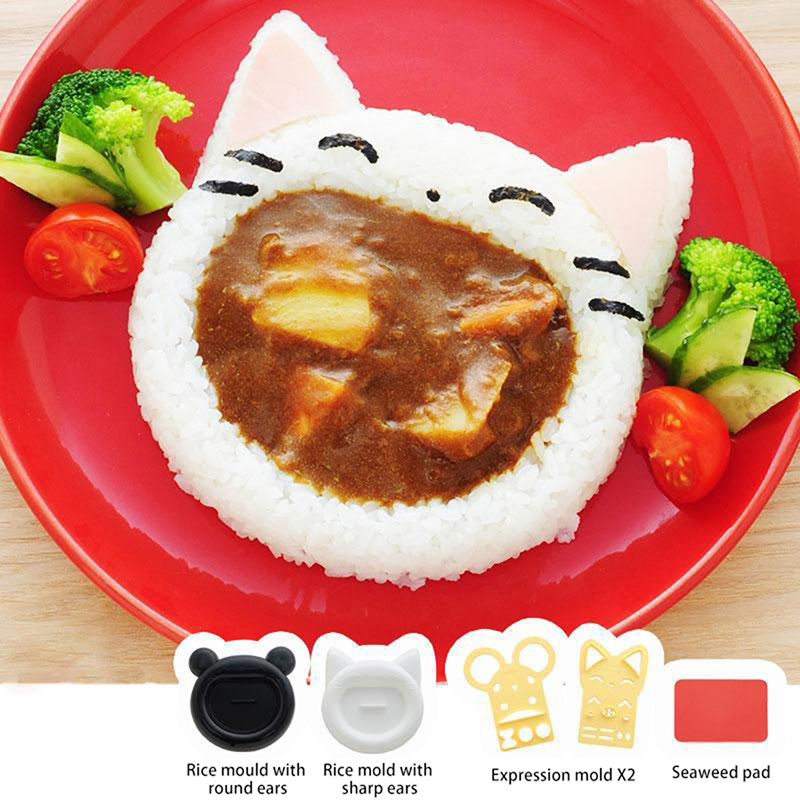 Kitchen Appliances Garage - 1ชิ้นแม่พิมพ์ข้าวซูชิโนริสำหรับตกแต่งตัวการ์ตูนหมีแมวน่ารักตัดเบนโตะเครื่องมือทำแซนวิชอุปกรณ์ DIY สำหรับห้องครัว