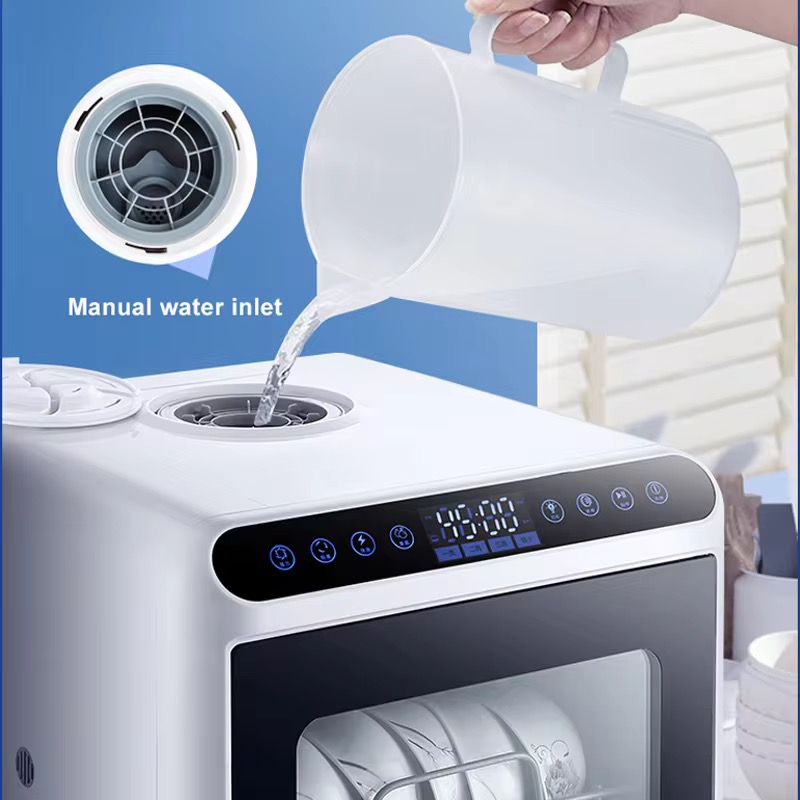 Kitchen Appliances Home - เครื่องล้างจานแบบลิ้นชักขนาดเล็กสำหรับใช้ในครัวเรือน, เครื่องล้างจานอัจฉริยะแบบพกพาสำหรับห้องครัว, เครื่องใช้ไฟฟ้าขนาดกะทัดรัดสำหรับบ้าน, ความจุ 6 ลิตร,