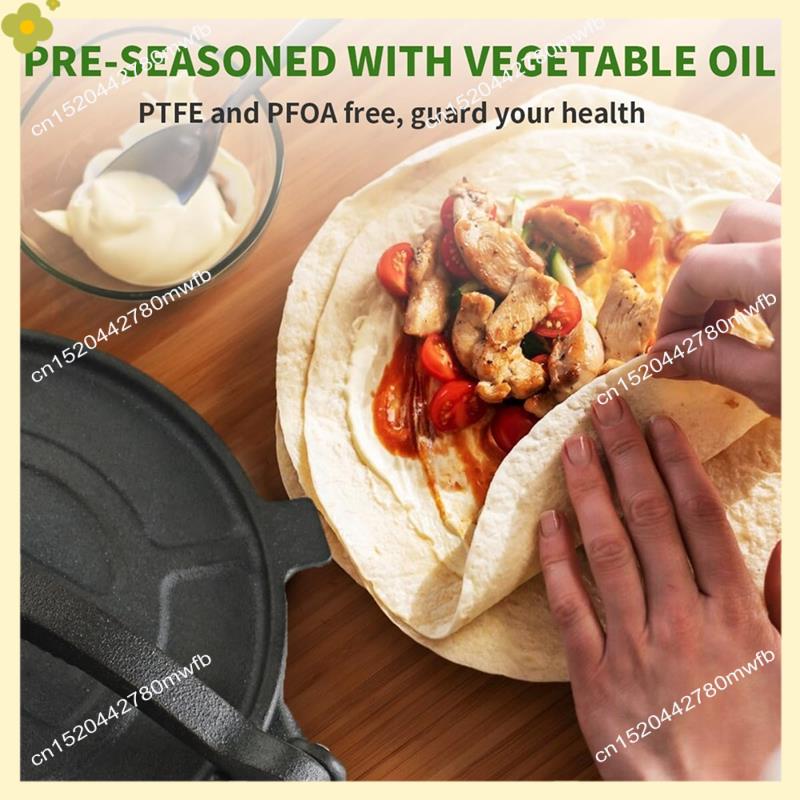 Tortilla Press Cast - LDHL เหล็กหล่อ Tortilla กด 8 นิ้วกดและ