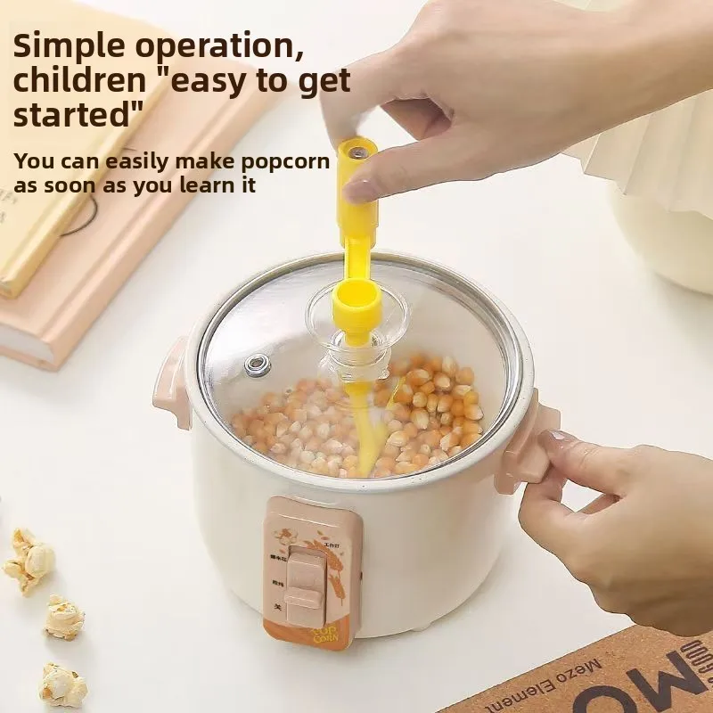 Kitchen Appliances To Gift - เครื่องทำป๊อปคอร์นแบบมือหมุน DIY ขนาดเล็ก, เครื่องใช้ไฟฟ้าขนาดเล็กกึ่งอัตโนมัติสำหรับใช้ในบ้าน, ของขวัญวันเกิดสำหรับเด็ก