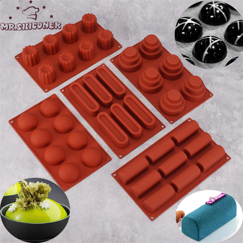 Kitchen Appliances Garage - 3D Ball รอบครึ่งทรงกลมแม่พิมพ์ซิลิโคนสําหรับ DIY เบเกอรี่พุดดิ้งมูสช็อกโกแลตเค้กแม่พิมพ์อุปกรณ์ครัวเครื่องมือ