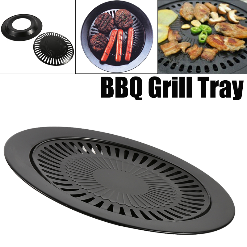 Electric Smoker Bbq - กระทะย่างบาร์บีคิวไร้ควันแก๊สในครัวเรือน Non-Stick เตาแก๊สแผ่นเตาไฟฟ้าถาดอบบาร์บีคิวย่างบาร์บีคิวเครื่องมือกลางแจ้ง