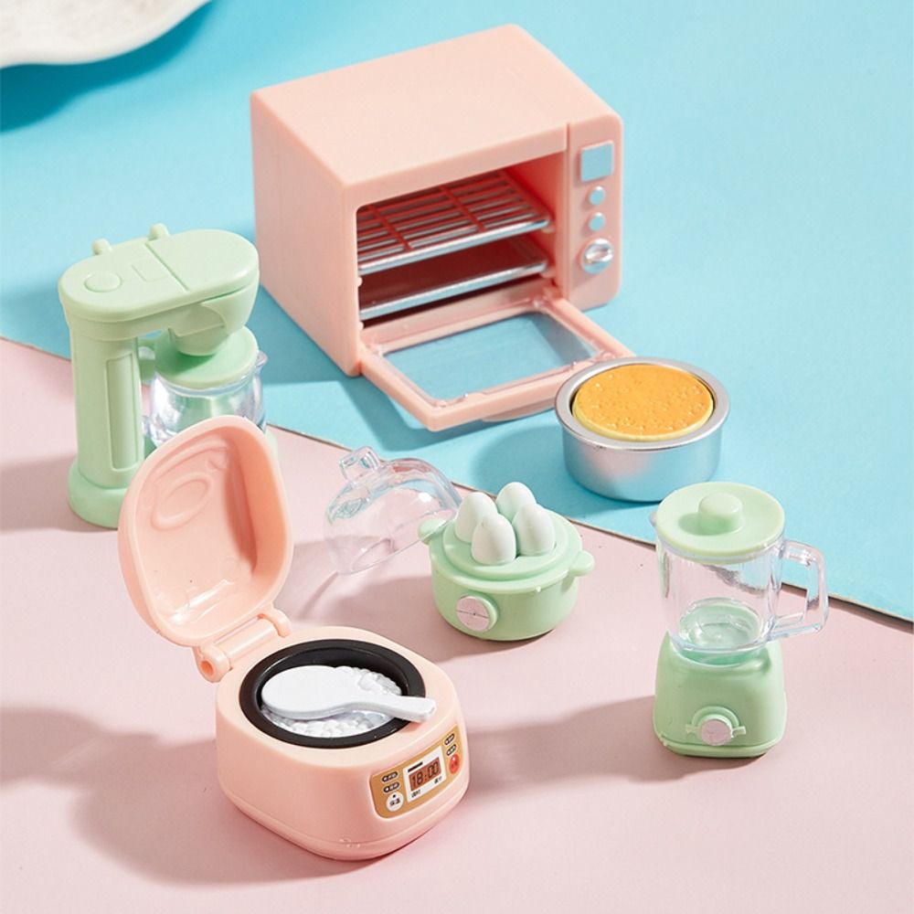 Kitchen Appliances Photos - 1/12 Scale Dollhouse เครื่องใช้ในครัวเครื่องชงกาแฟพลาสติกมินิอาหารของเล่น Photo Props