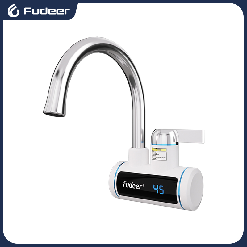 Kitchen Appliances Home - เครื่องทำน้ำอุ่นไฟฟ้า Fudeer 220V ก๊อกน้ำในครัวแบบไม่ใช้ถัง ให้ความร้อนทันที ก๊อกน้ำร้อนไหล