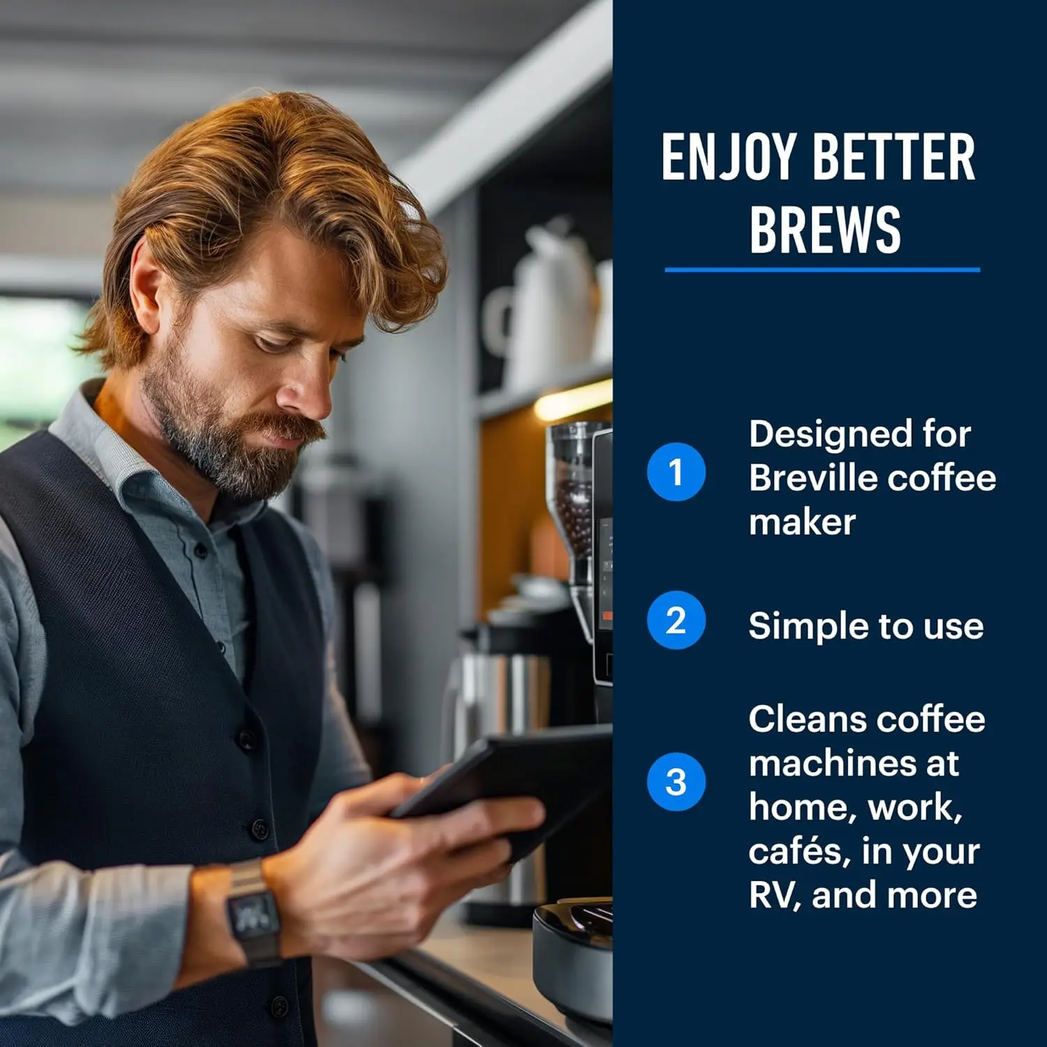 50/10 ชิ้นเม็ดทำความสะอาดเครื่ - Breville Espresso Barista Express บทวิจารณ์และราคา