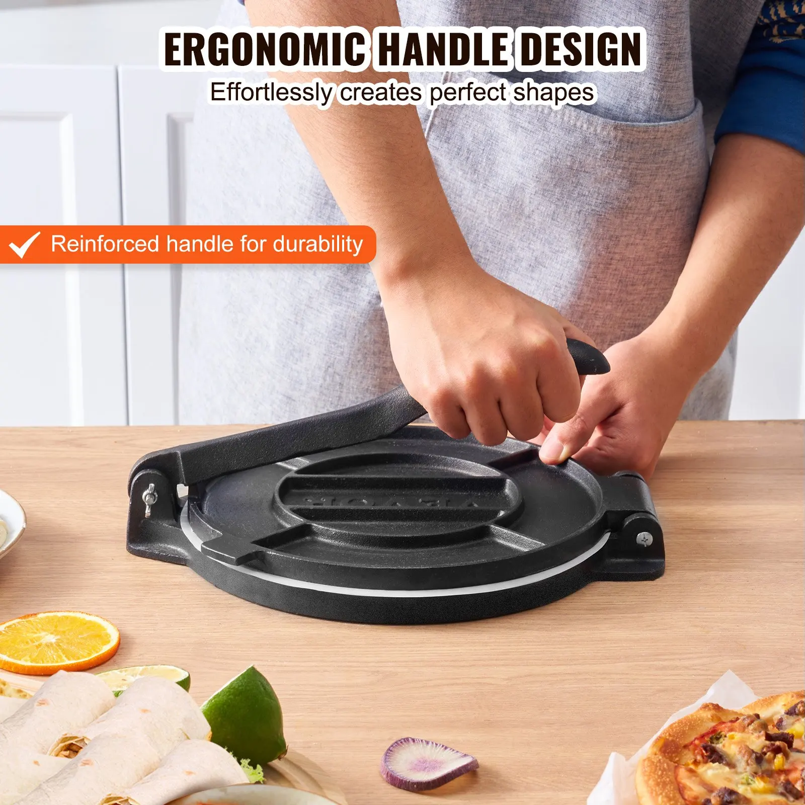 Tortilla Press 8 นิ้วและเครื่อ - Tortilla Press Cast บทวิจารณ์และราคา