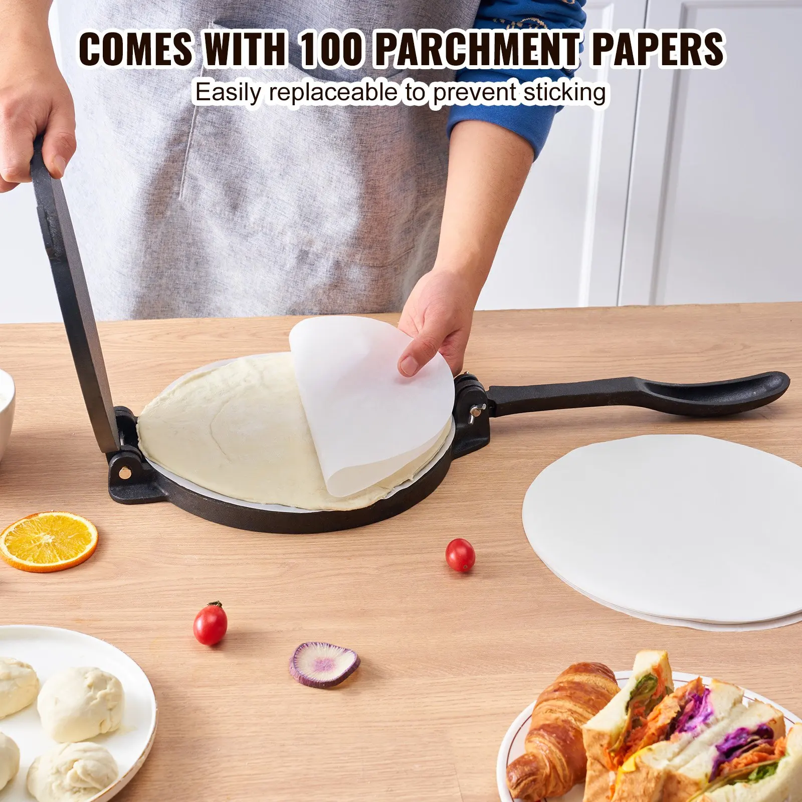 Tortilla Press 8 นิ้วและเครื่อ - Tortilla Press Cast บทวิจารณ์และราคา