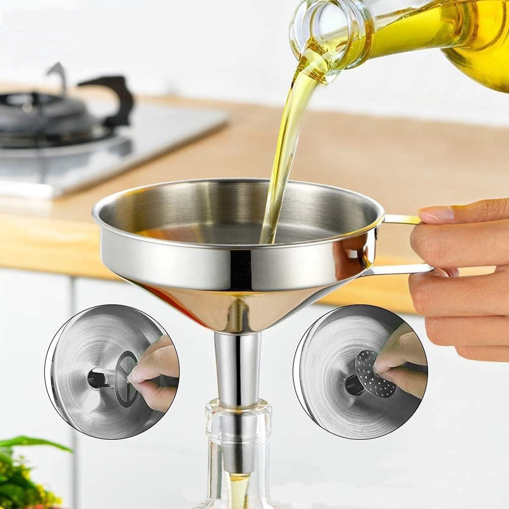 กรวยกรองน้ำมันสแตนเลส 1 ชิ้น ป - Kitchen Appliances Garage บทวิจารณ์และราคา