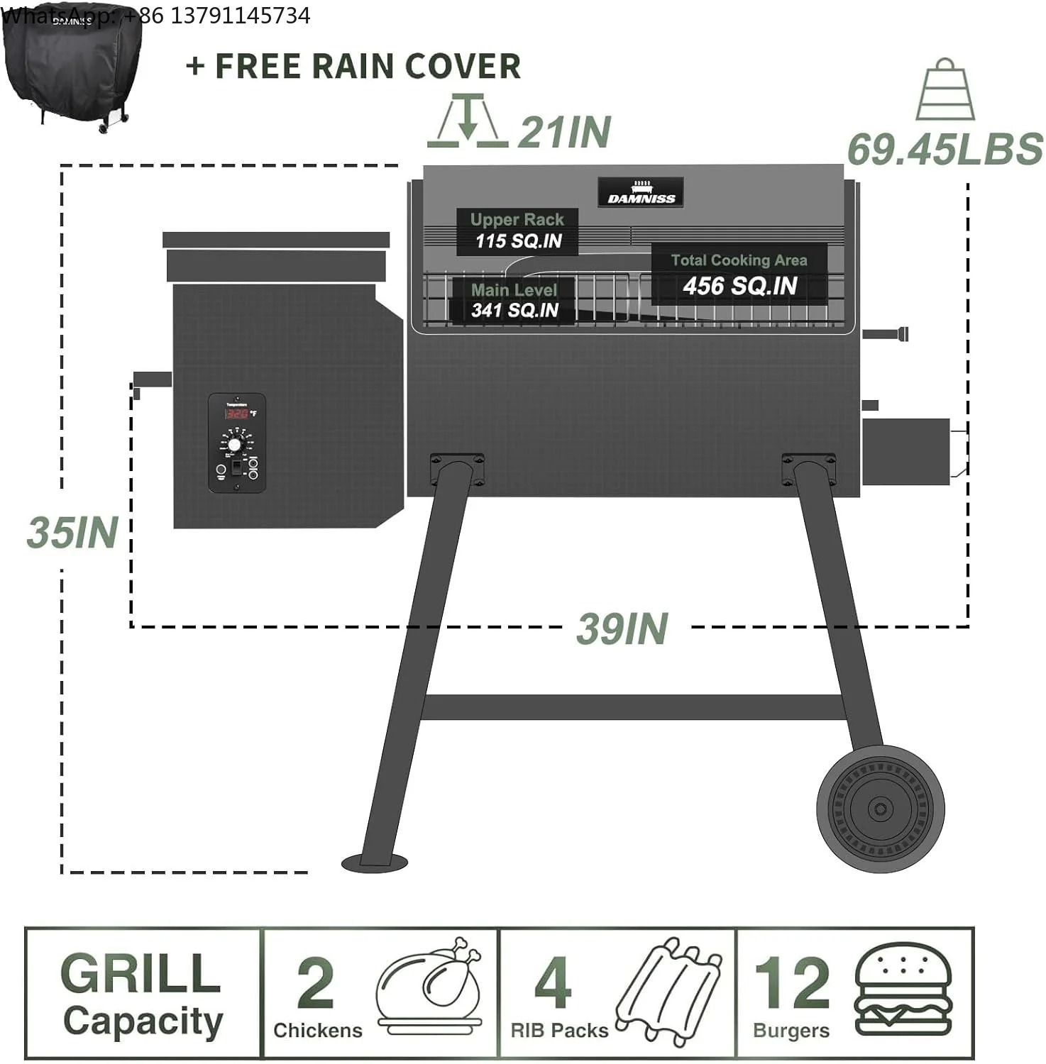เตาบาร์บีคิวไฟฟ้าแบบเม็ดไม้ 8  - Electric Smoker Bbq บทวิจารณ์และราคา