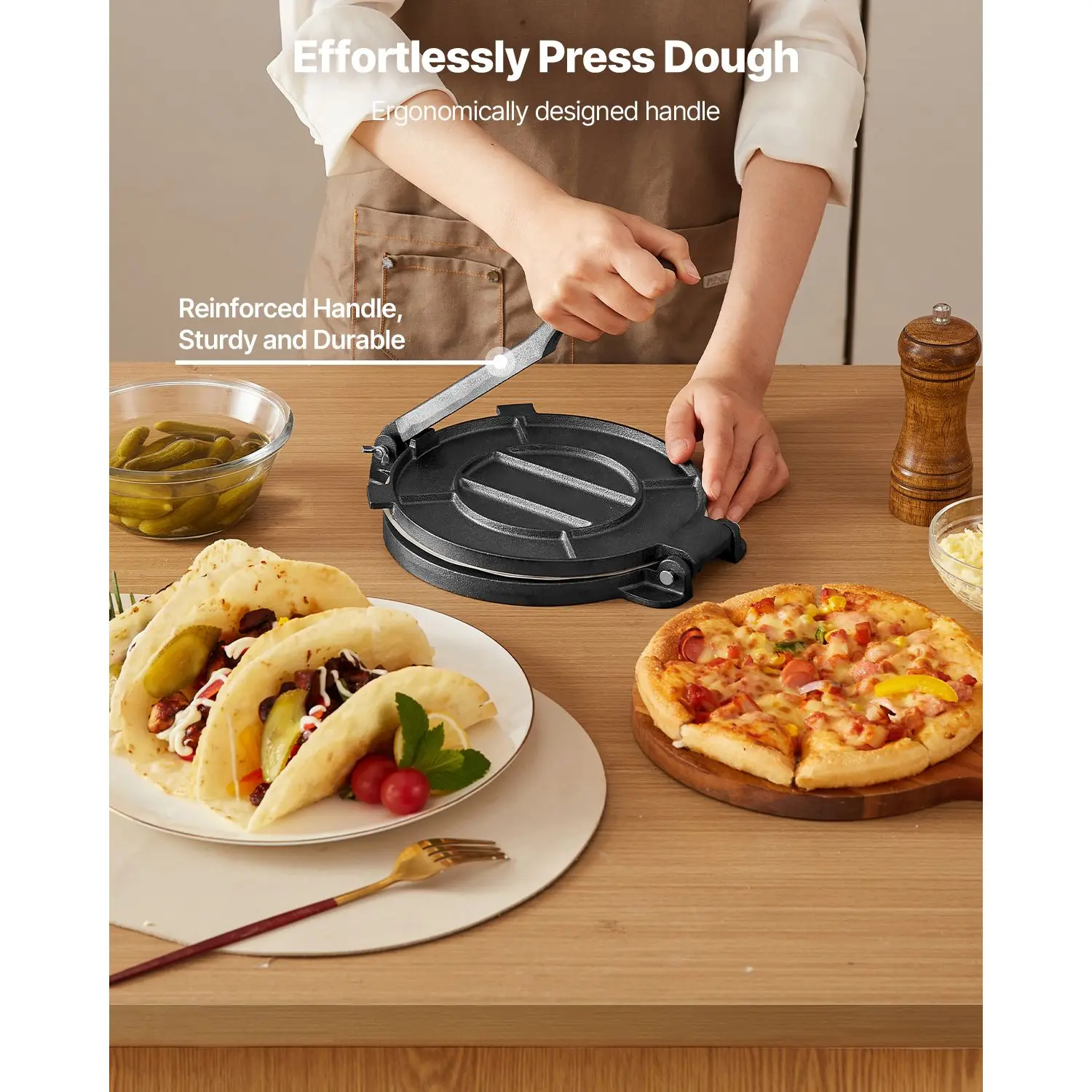 เครื่องกดแป้งตอร์ติญ่า ขนาด 10 - Tortilla Press Cast บทวิจารณ์และราคา