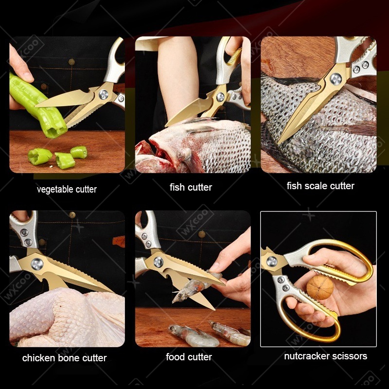 WXCOO กรรไกรครัวสแตนเลสอเนกประ - Kitchen Appliances For Cooking บทวิจารณ์และราคา