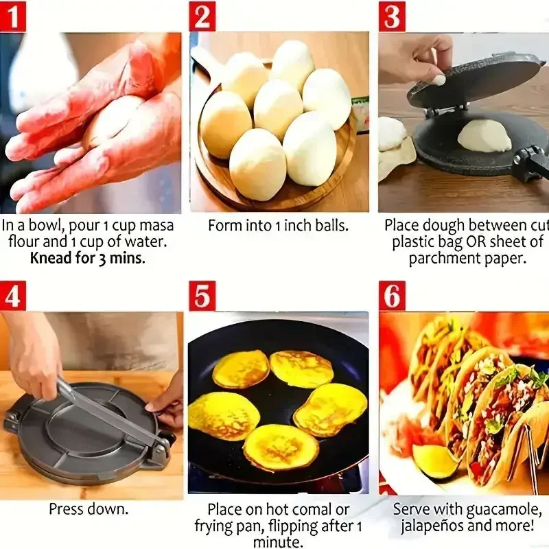 เครื่องทำตอร์ติญ่าเหล็กหล่อ ขน - Tortilla Press Cast บทวิจารณ์และราคา