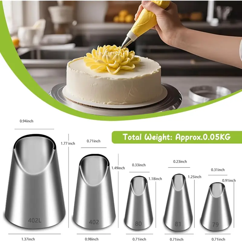ชุดหัวฉีดสแตนเลส 5 ชิ้น, หัวฉี - Kitchen Appliances Garage บทวิจารณ์และราคา