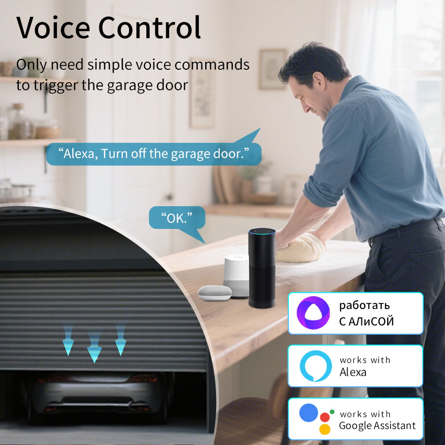 ตัวควบคุมประตูโรงรถอัจฉริยะ Tu - Kitchen Appliances Garage บทวิจารณ์และราคา