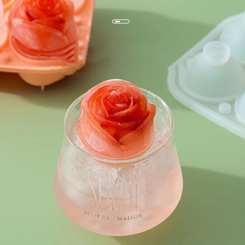 3D Rose Ice แม่พิมพ์ 4 หลุม Ic - Kitchen Appliances Garage บทวิจารณ์และราคา