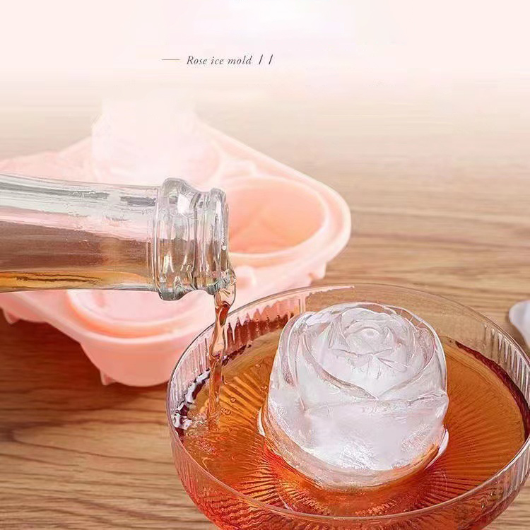 3D Rose Ice แม่พิมพ์ 4 หลุม Ic - Kitchen Appliances Garage บทวิจารณ์และราคา