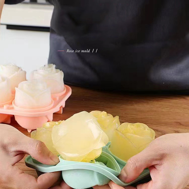 3D Rose Ice แม่พิมพ์ 4 หลุม Ic - Kitchen Appliances Garage บทวิจารณ์และราคา