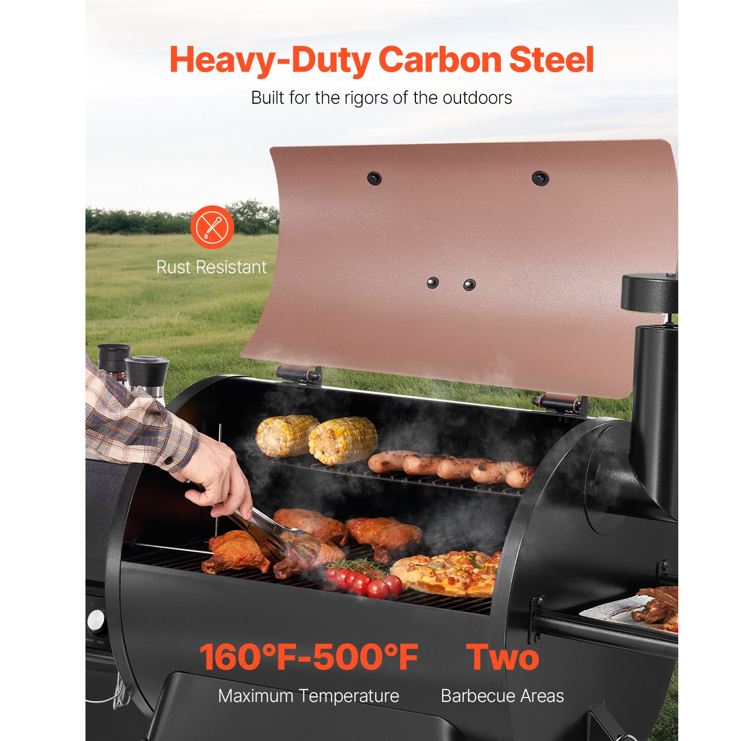 เตาบาร์บีคิวแบบเม็ดไม้ 8 in 1  - Electric Smoker Bbq บทวิจารณ์และราคา